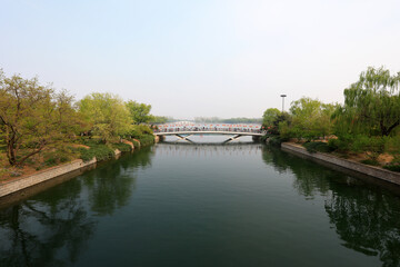 Fototapeta na wymiar The scenery of Xiqiao building is in Yuyuantan Park