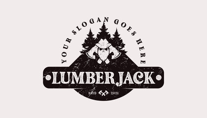 vintage logo, timberland,woodman,lumberjack, and other, reference logo for your work