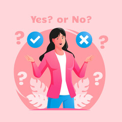 People choose yes or no
