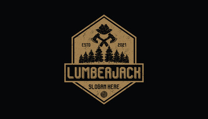 vintage logo, timberland,woodman,lumberjack, and other, reference logo for your work