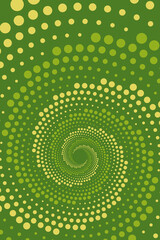 Vector spiral background of dots