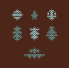 Vector image of traditional Berber tattoos