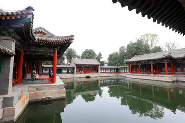 Fototapeta premium Chinese classical architectural scenery, Beijing