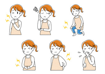 体調不良の女性 01