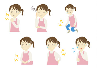 体調不良の女性 02