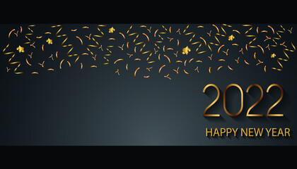 2022 Happy New Year background for your seasonal invitations, festival posters, greetings cards and cover.