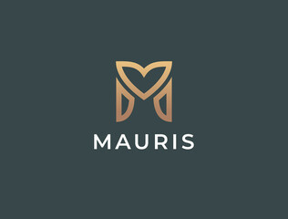 Letter M logo design. Vector logotype concept.
