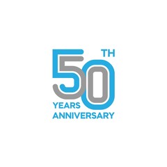 50 year anniversary logo design. vector - template - illustration
