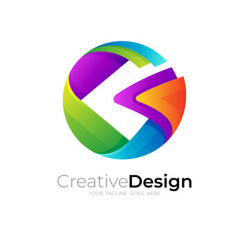 G design vector, letter G logo and circle icon, 3d style