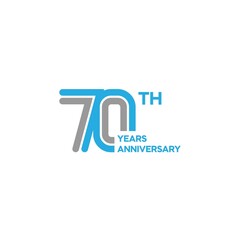70 year anniversary logo design. vector - template - illustration
