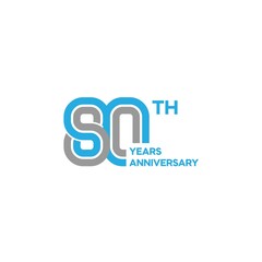 80 year anniversary logo design. vector - template - illustration