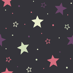 Christmas pattern with stars. Vector
