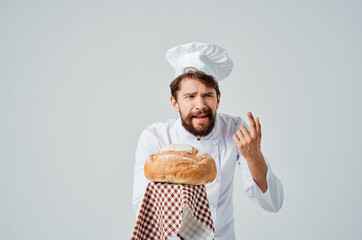 bearded man chef restaurant provision of services Professional emotions
