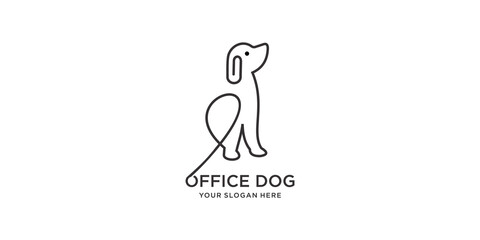 collection office dog logo design