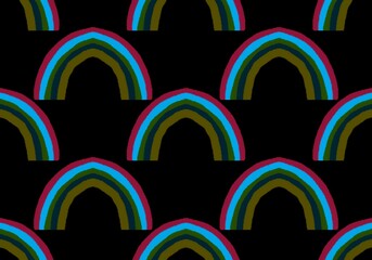 Kids rainbow seamless pattern for fabrics and textiles and packaging and gifts 
