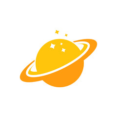 planet logo icon design template vector