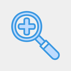 Zoom in cursor icon vector illustration in blue style, use for website mobile app presentation