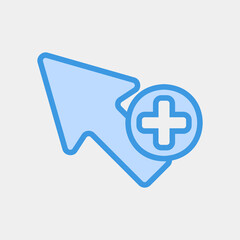 Add selection icon vector illustration in blue style, use for website mobile app presentation