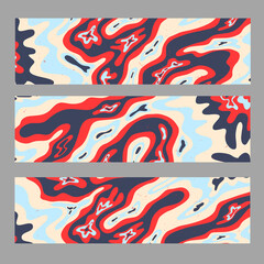 Vector collection  - Korean lo-fi horizontal banners.Psychedelic website pattern elements.
Geometric modern design with simple shapes and figures.Abstract borders with geometrical forms and elements