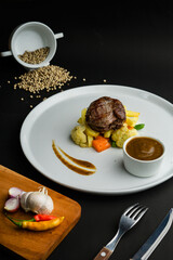 Ausy Beef wagyu steak with mash potatoes