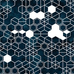 Seamless navy blue and white abstract grungy seamless surface pattern design for print. High quality illustration. Texture for background or textile or fabric or wallpaper or interior design.