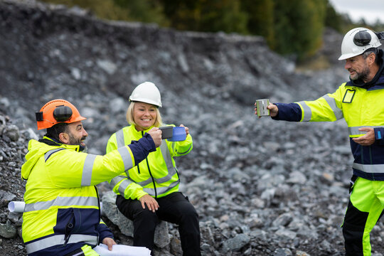 Construction Workers Having Break