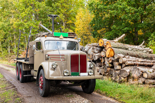 Vintage van on dirt road