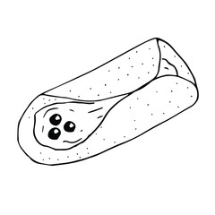 Cannoli vector illustration, hand drawing doodle