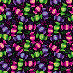 Trick and treat candy Halloween seamless pattern