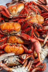 crab cooked in salt water