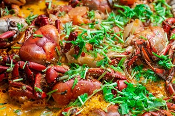 crabs in coconut milk sauce