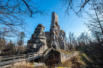 Burg Ruine Weißenstein im Steinwald Bayern