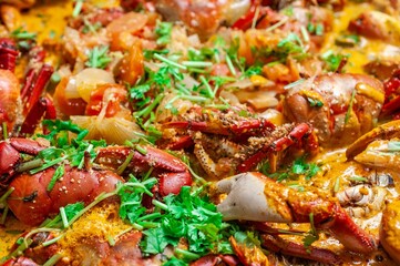 crabs in coconut milk sauce