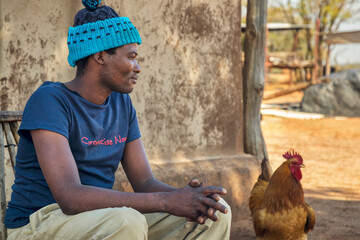 African man with beanie