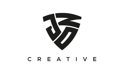 JON letters logo, security Shield logo vector	 - obrazy, fototapety, plakaty