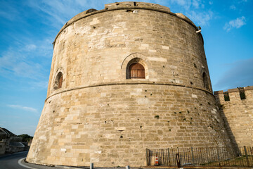 Fototapeta na wymiar Kilitbahir Castle (Kalesi) was built by Fatih Sultan Mehmet on the European side of the Çanakkale in the narrowest part of the Dardanelles, during the siege of Istanbul in 1452. Gallipoli – TURKEY