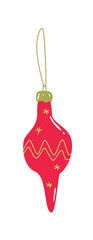 Christmas baubles Set in doodle style. Xmas glitter ball hand drawn, cartoon. Dekoration for c was and new year.