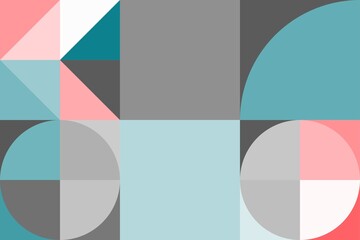 Obraz premium Minimal simple mosaic geometric colorful artistic background wallpaper design pattern