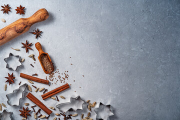 Board-Zutaten Weihnachtsplätzchen