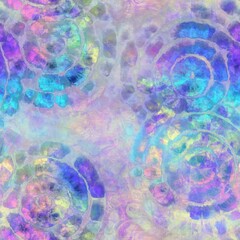 Seamless iridescent rainbow light pattern for print. High quality illustration. Swirly mix of pastel colors resembling holographic foil. Fantasy spectrum mermaid fantastical pattern for print.