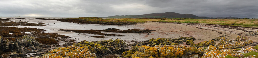 Obraz premium Carrick beach, near Kirkcudbright, Dumfries and Galloway, Scotland, United Kingdom, Europe
