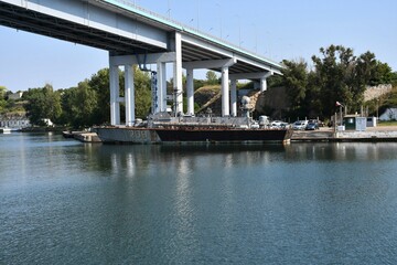 Abandoned warship in Eastern Europe