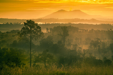 sunrise in the mountains