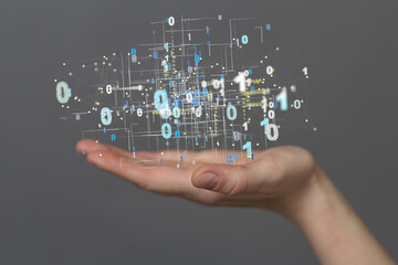 Technology background. Big data concept. Binary