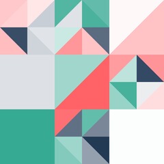 Minimal simple mosaic geometric colorful artistic background wallpaper design pattern