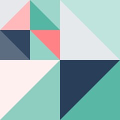 Obraz premium Minimal simple mosaic geometric colorful artistic background wallpaper design pattern