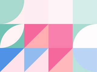 Obraz premium Minimal simple mosaic geometric colorful artistic background wallpaper design pattern