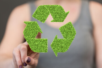 green recycling symbol for clean energy