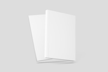 Softcover Book Cover White Blank Mockup