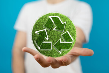 green recycling symbol for clean energy